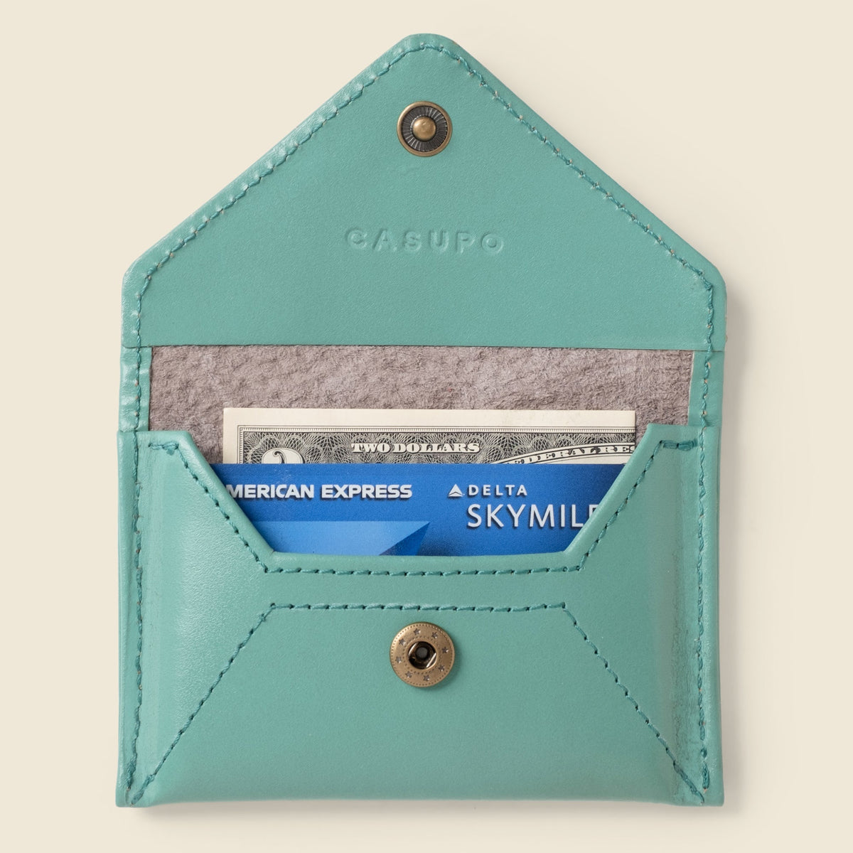 Mini Envelope Wallet With RFID protection - Teal