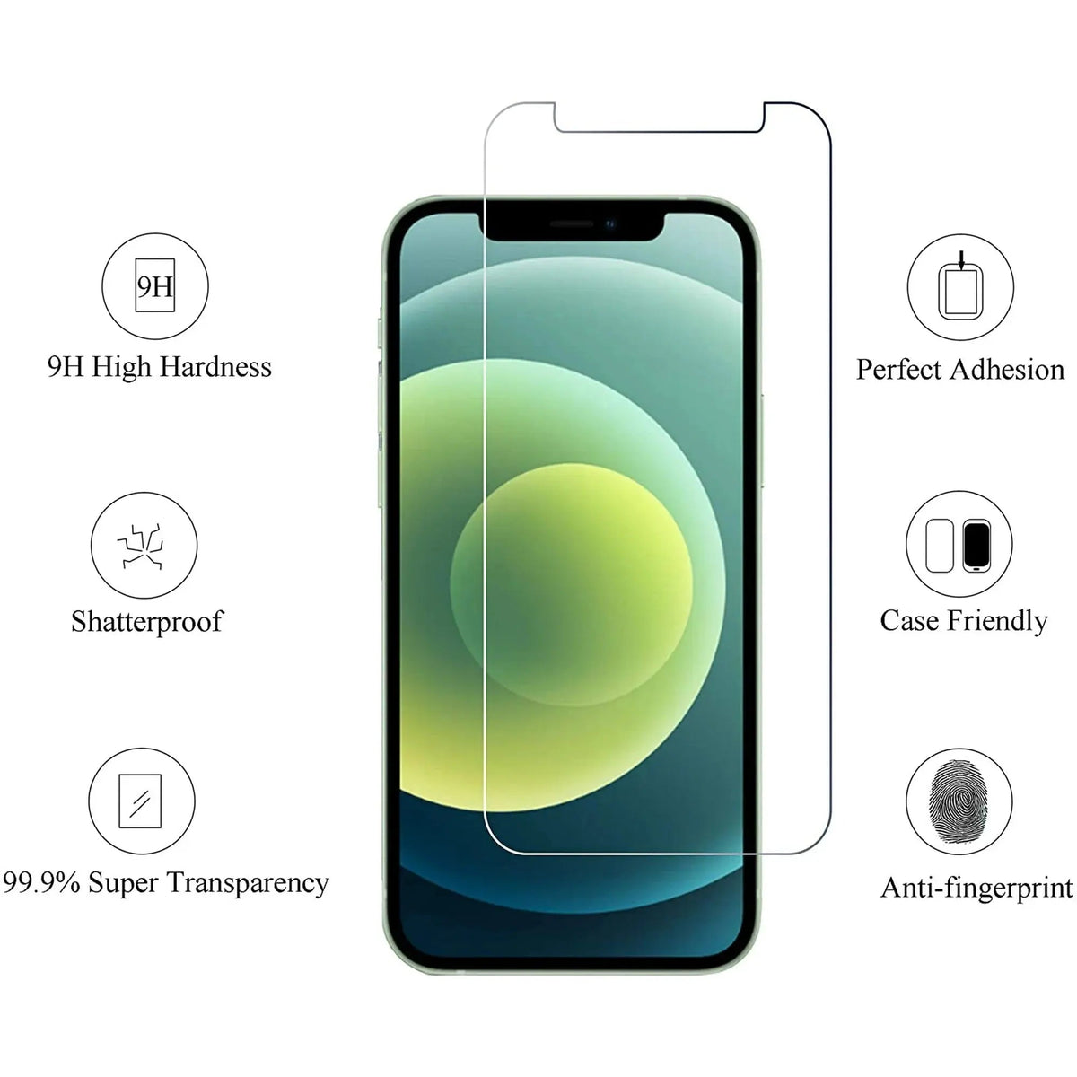Entronix Clear Screen Protector Compatible with iPhone X/XS - 2-Piece Combo