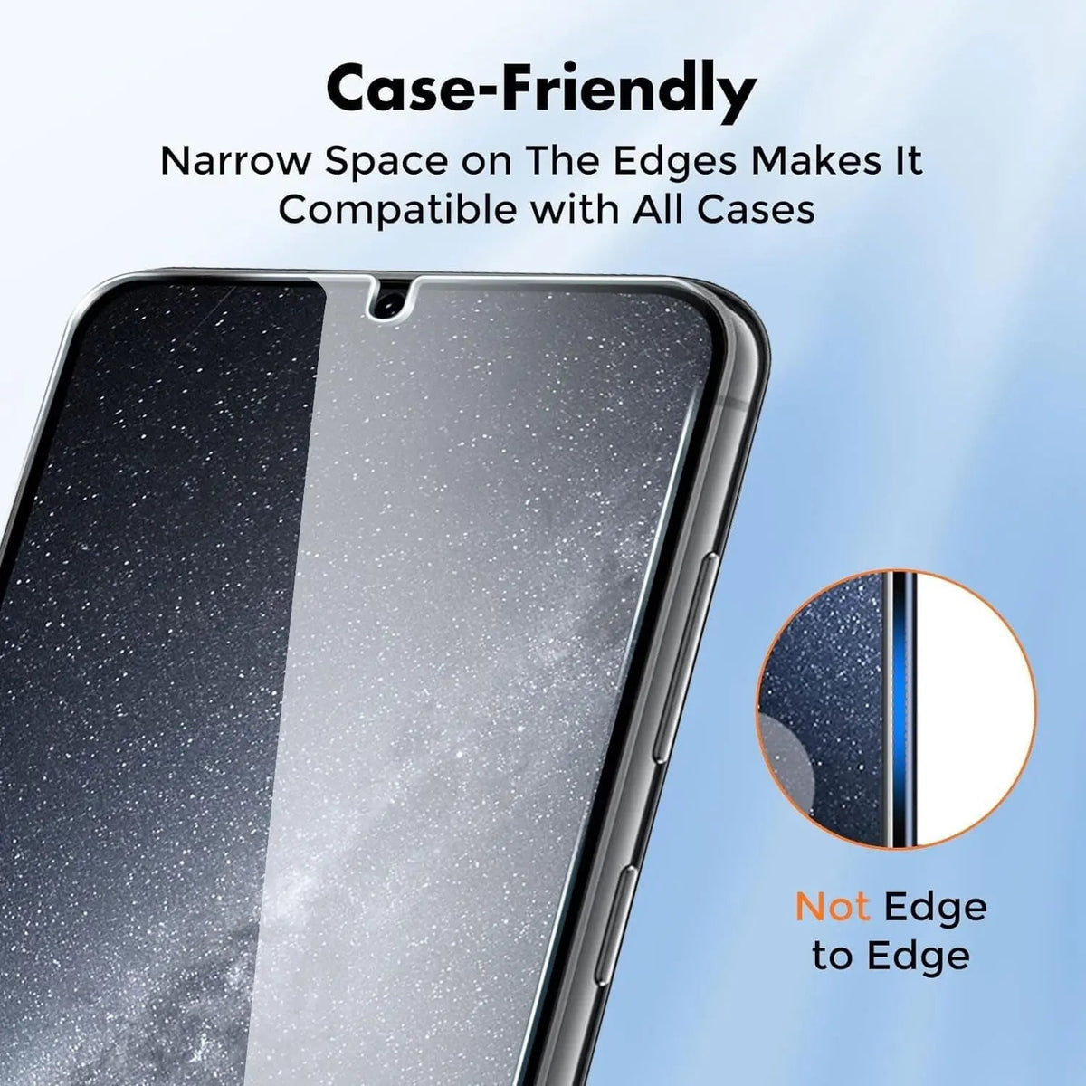 Entronix Clear Screen Protector Compatible with Galaxy S24 Ultra - 2-Piece Combo