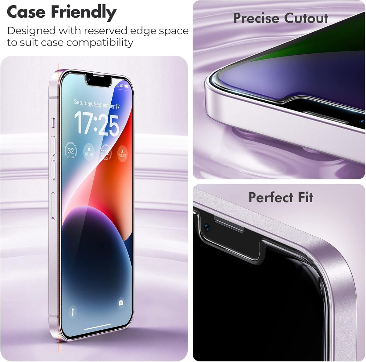 UNBREAKcable Shatterproof Screen Protector for iPhone 13 Pro Max/iPhone 14 Plus [3-Pack] [99.99% HD Clear] [Easy Installation Frame] [9H Hardness][Bubble Free] [Full Coverage] for Apple 6.7''