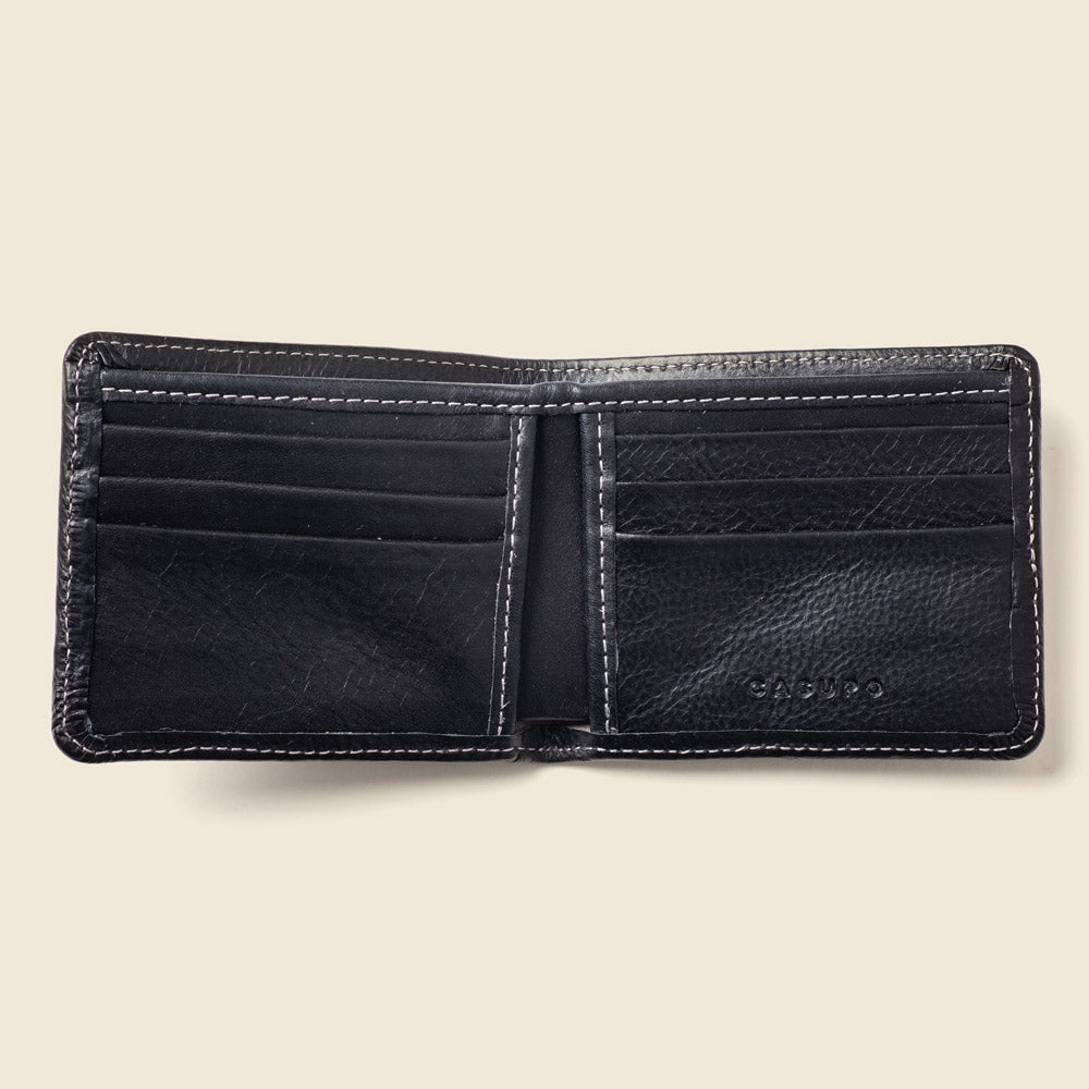Large Billfold Wallet with RFID protection - Black